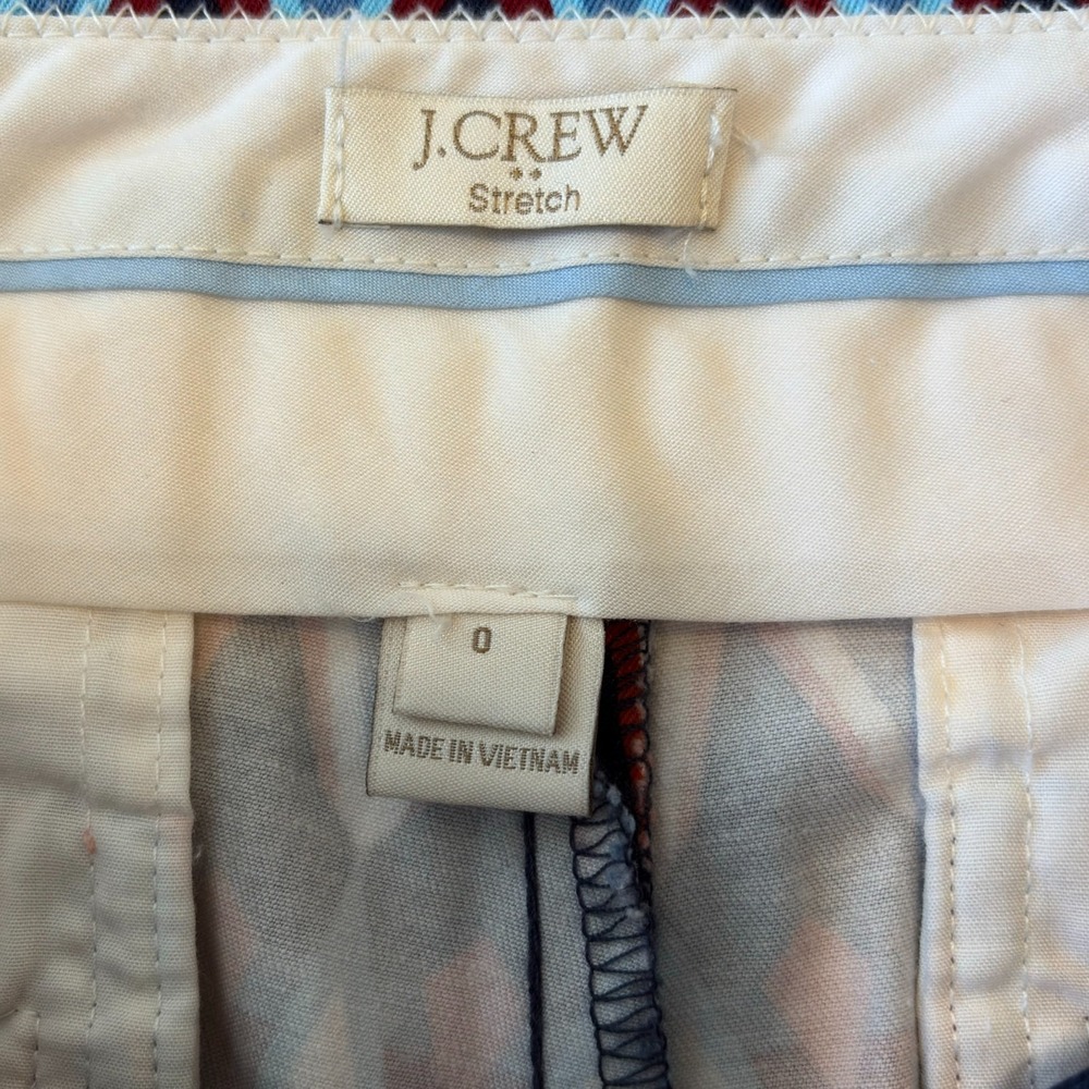 J. Crew Colorful Mosaic Printed 3" Chino Shorts Style 37569 Size 0 Low Rise Boho - Picture 3 of 7